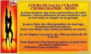 Illustration de l'annonce Cours De Salsa Cubaine - Chorégraphie - Démo