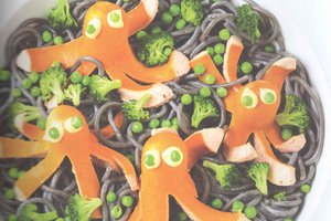 Des Spaghettis pieuvre pour Halloween !